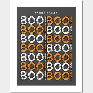 Elegant Hauntings: Spooky Season Boo! Posters and Art